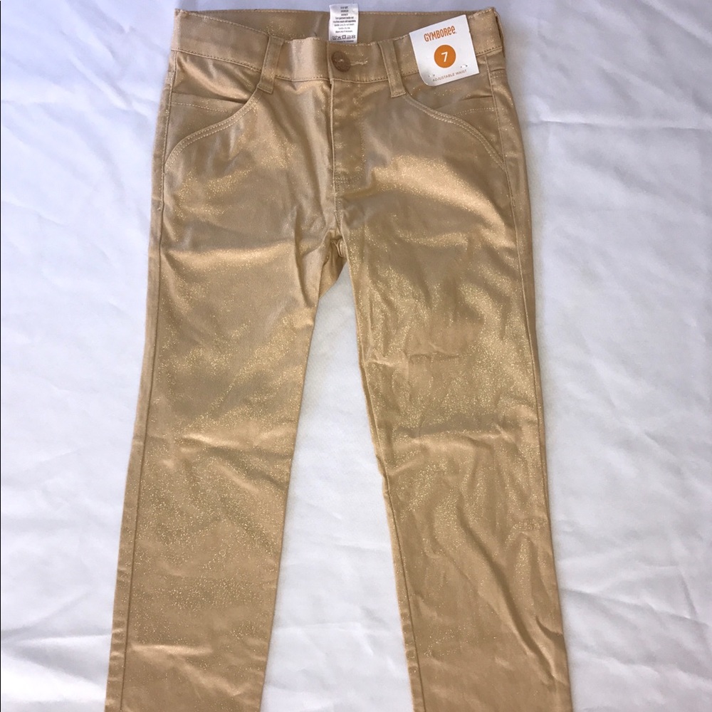 NEW Gymboree Gold Shimmer Pants 10 Sparkle Jeans